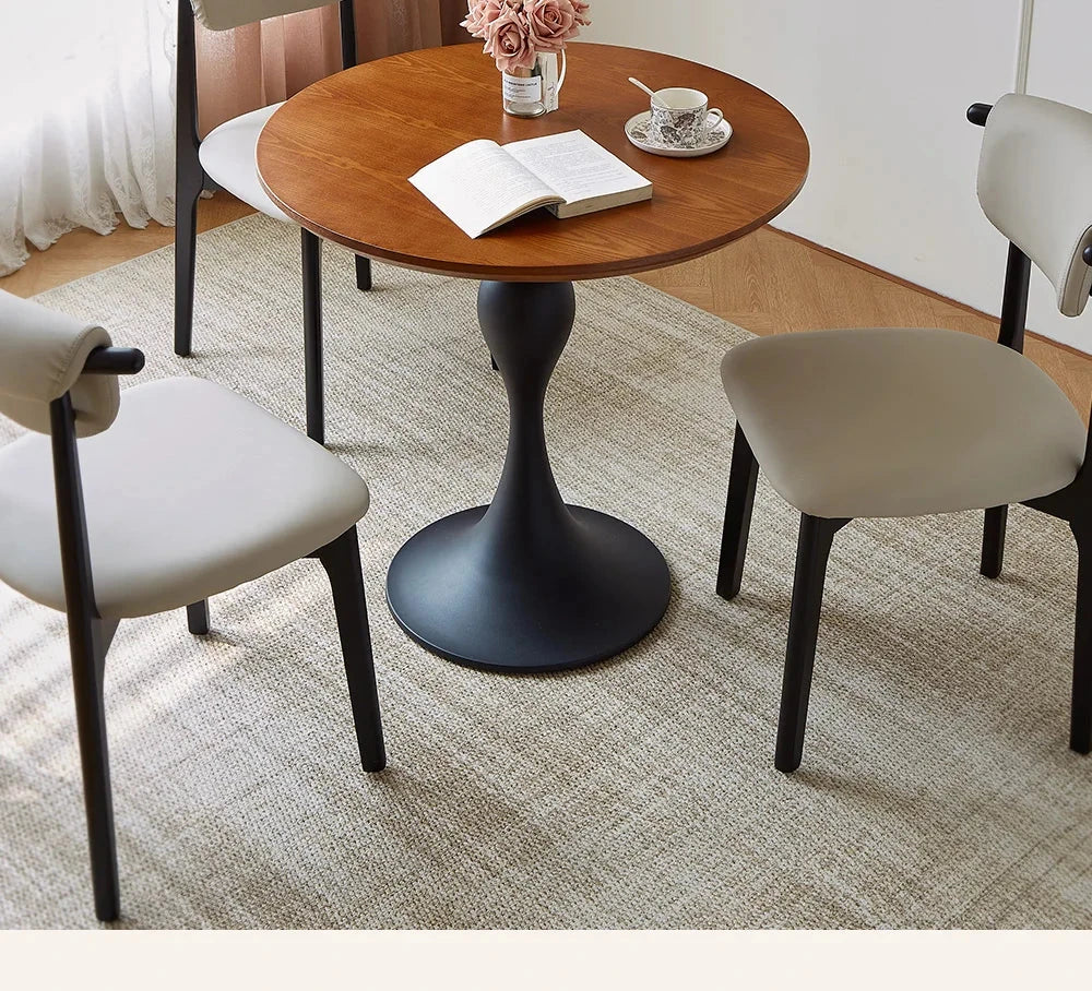 Nordic Luxury Negotiation Table, Balcony Round Coffee Table, Vintage Cafe Small Dining Table, Mid-Century Commercial Use Desk Manwatstore