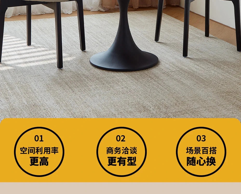 Nordic Luxury Negotiation Table, Balcony Round Coffee Table, Vintage Cafe Small Dining Table, Mid-Century Commercial Use Desk Manwatstore