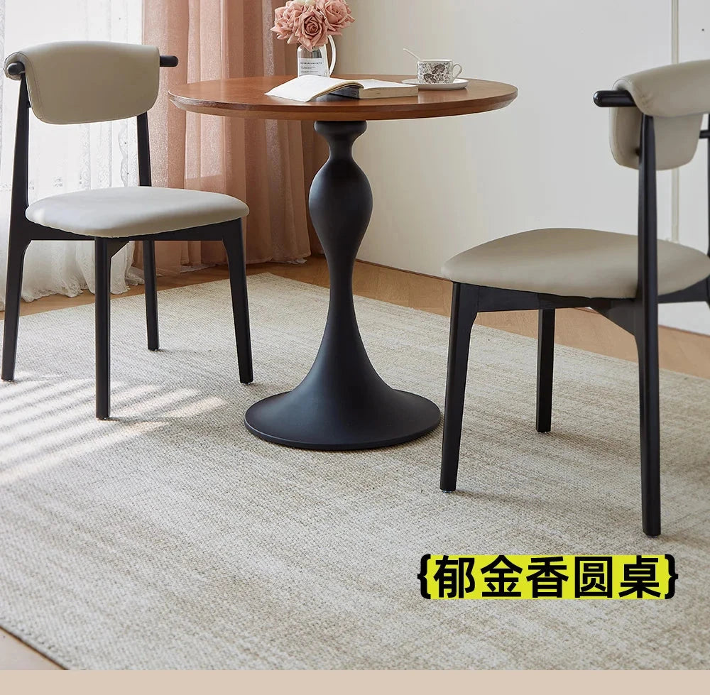 Nordic Luxury Negotiation Table, Balcony Round Coffee Table, Vintage Cafe Small Dining Table, Mid-Century Commercial Use Desk Manwatstore