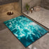 Ocean Wave Bathroom Rug 3D Water Effect Non Slip Soft Decor Home Spa Gift Durable Modern Floor Mat Manwatstore