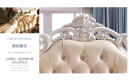 Organizer Large Bedrooms Sets Luxury Princess Luxury Full Set Bedroom Set Queen Monster Frames Camas Y Muebles Home Furniture Manwatstore