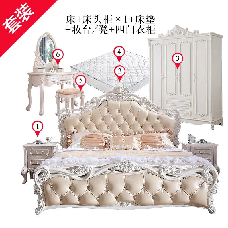 Organizer Large Bedrooms Sets Luxury Princess Luxury Full Set Bedroom Set Queen Monster Frames Camas Y Muebles Home Furniture Manwatstore