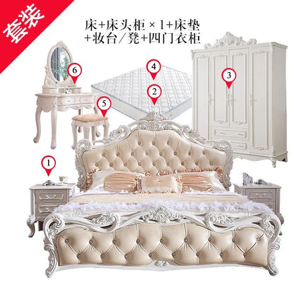 Organizer Large Bedrooms Sets Luxury Princess Luxury Full Set Bedroom Set Queen Monster Frames Camas Y Muebles Home Furniture Manwatstore