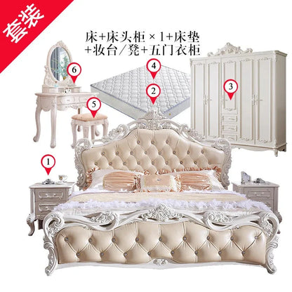 Organizer Large Bedrooms Sets Luxury Princess Luxury Full Set Bedroom Set Queen Monster Frames Camas Y Muebles Home Furniture Manwatstore
