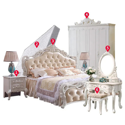 Organizer Large Bedrooms Sets Luxury Princess Luxury Full Set Bedroom Set Queen Monster Frames Camas Y Muebles Home Furniture Manwatstore