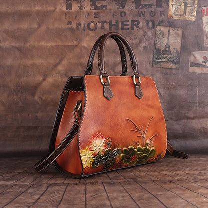 Original first layer cowhide handbags 0 Manwatstore