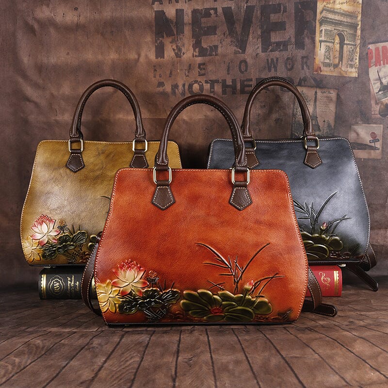 Original first layer cowhide handbags 0 Manwatstore