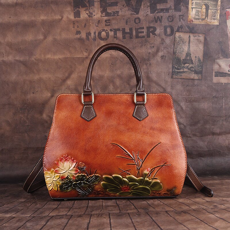 Original first layer cowhide handbags 0 Manwatstore