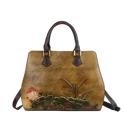 Original first layer cowhide handbags 0 Manwatstore