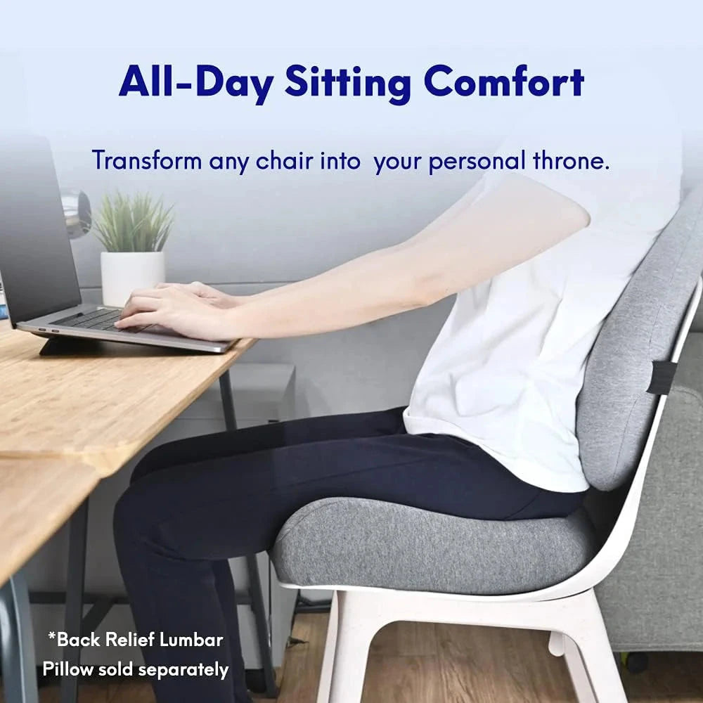 Orthopedic Memory Foam Coccyx Cushion – Tailbone & Sciatica Pain Relief Seat Pad Manwatstore