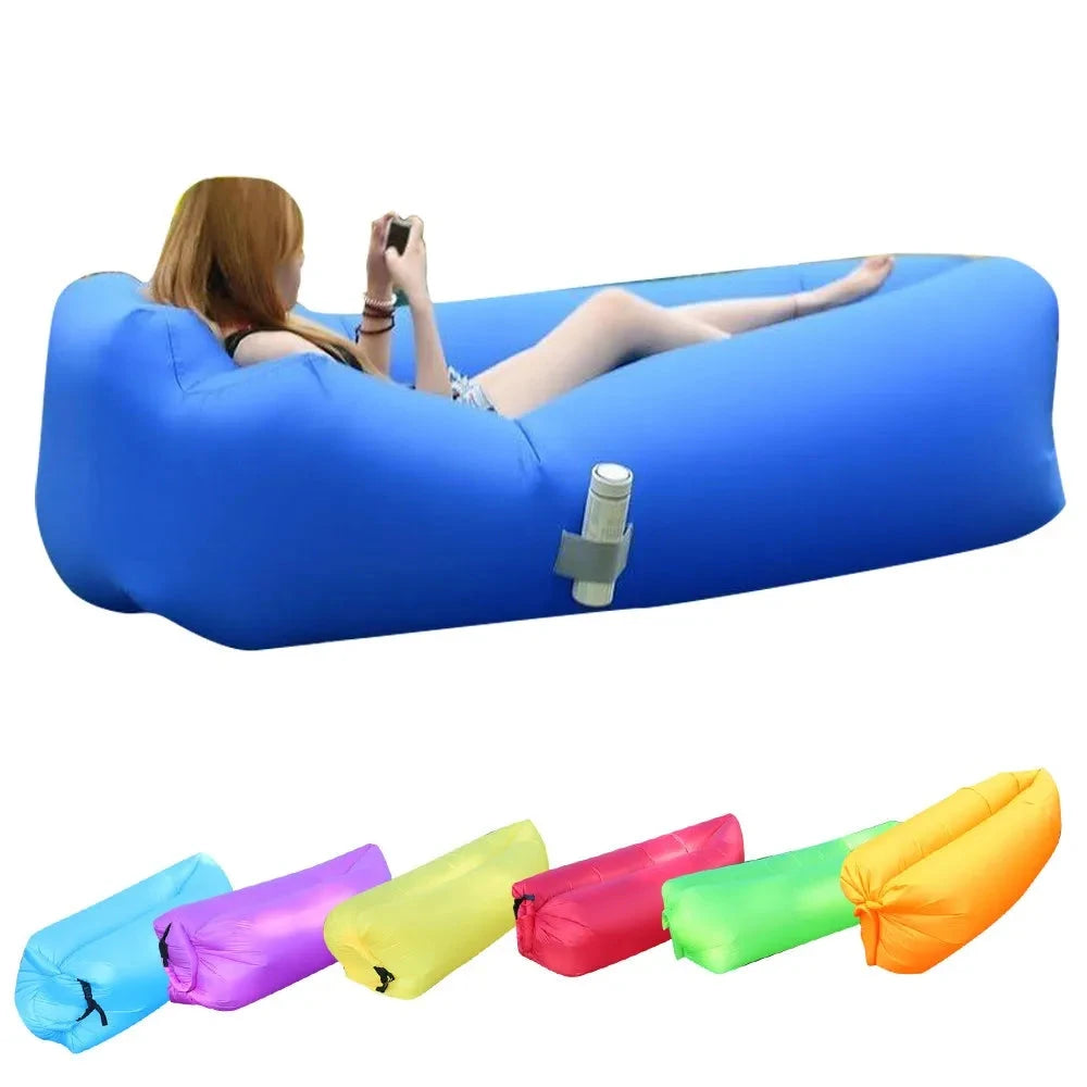 Outdoor Air Lazy Inflatable Sofa Bag Portable Camping Sofa Air Sleeping Bag Lunch Break Mattress Music Festival Concert Recliner Manwatstore
