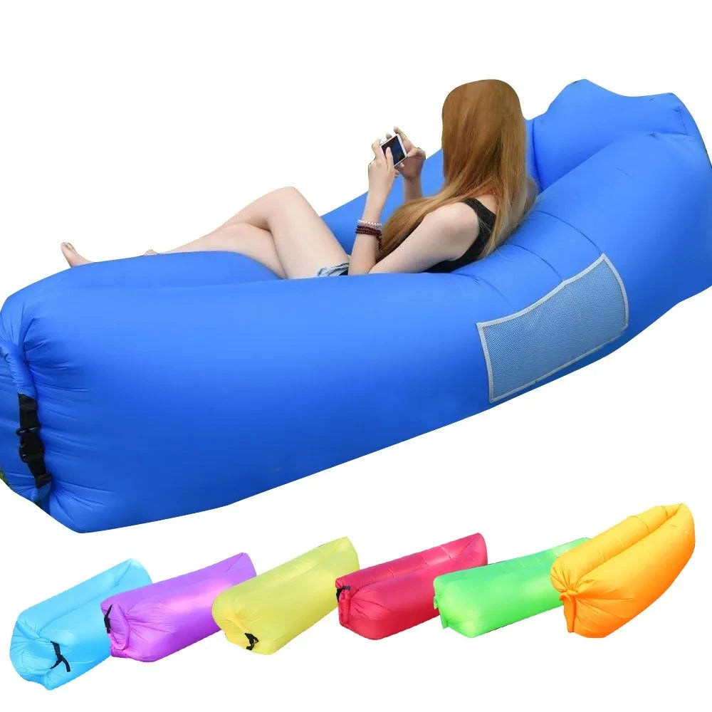 Outdoor Air Lazy Inflatable Sofa Bag Portable Camping Sofa Air Sleeping Bag Lunch Break Mattress Music Festival Concert Recliner Manwatstore