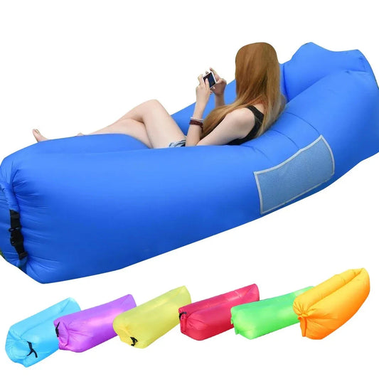 Outdoor Air Lazy Inflatable Sofa Bag Portable Camping Sofa Air Sleeping Bag Lunch Break Mattress Music Festival Concert Recliner Manwatstore