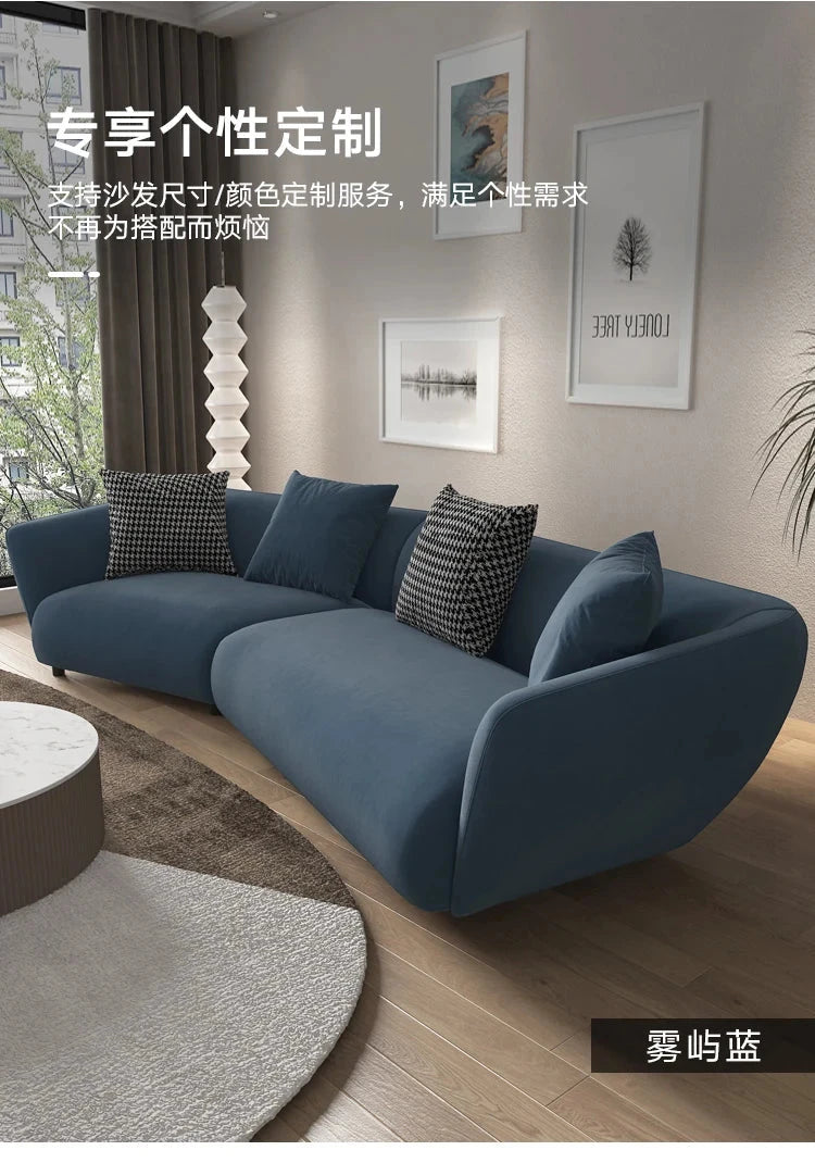 Outdoor Floor Living Room Sofas Curved Garden Lounge Minimalist Sofas Relaxing Hallway Cheap Luxury Wood Divano Home Furniture Manwatstore