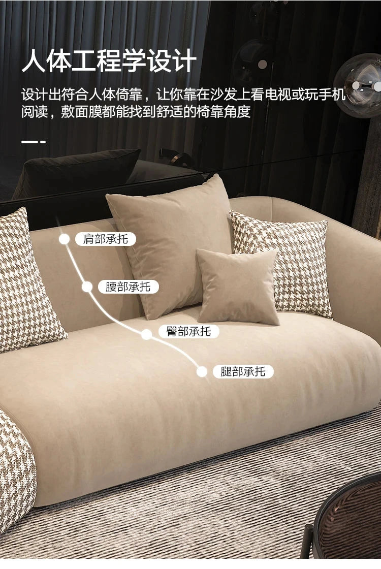 Outdoor Floor Living Room Sofas Curved Garden Lounge Minimalist Sofas Relaxing Hallway Cheap Luxury Wood Divano Home Furniture Manwatstore