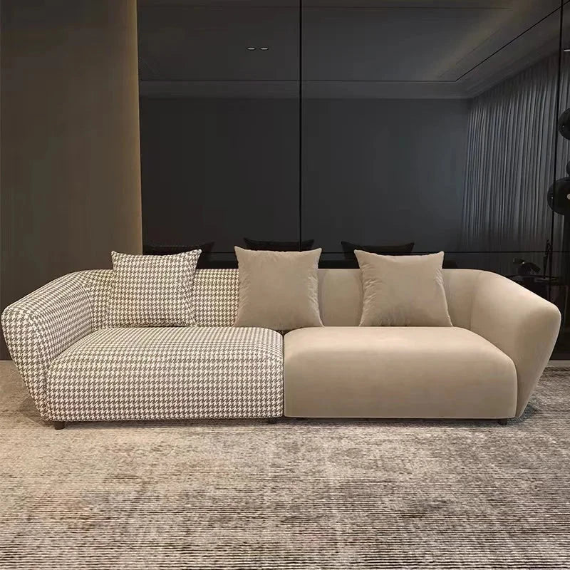 Outdoor Floor Living Room Sofas Curved Garden Lounge Minimalist Sofas Relaxing Hallway Cheap Luxury Wood Divano Home Furniture Manwatstore