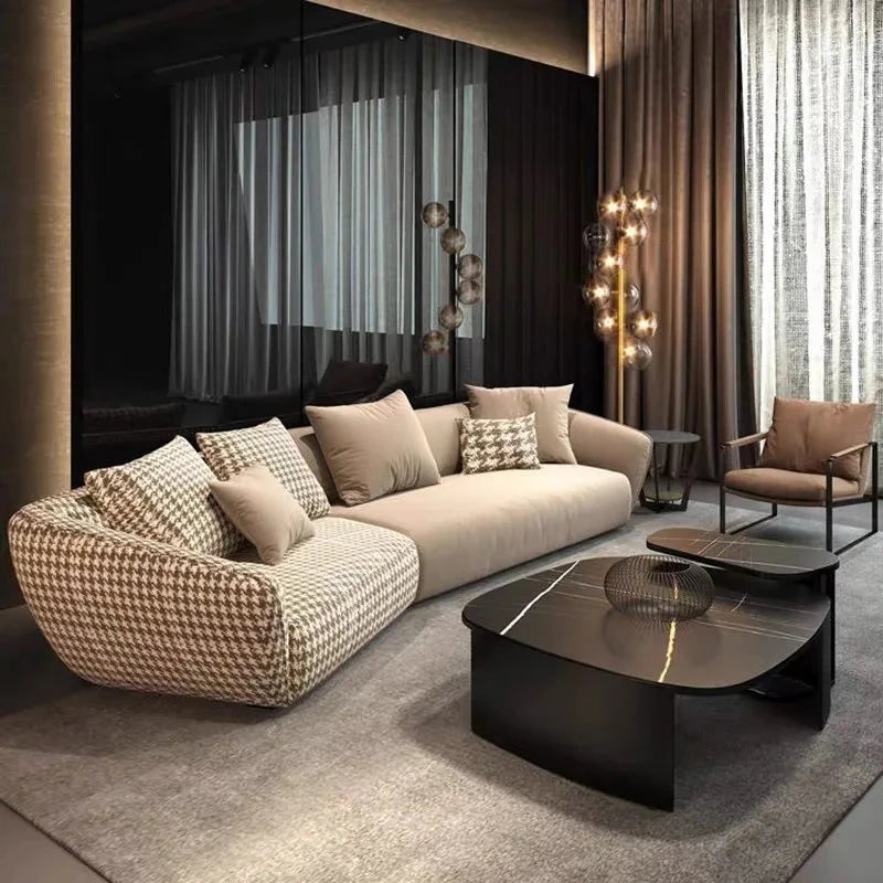 Outdoor Floor Living Room Sofas Curved Garden Lounge Minimalist Sofas Relaxing Hallway Cheap Luxury Wood Divano Home Furniture Manwatstore