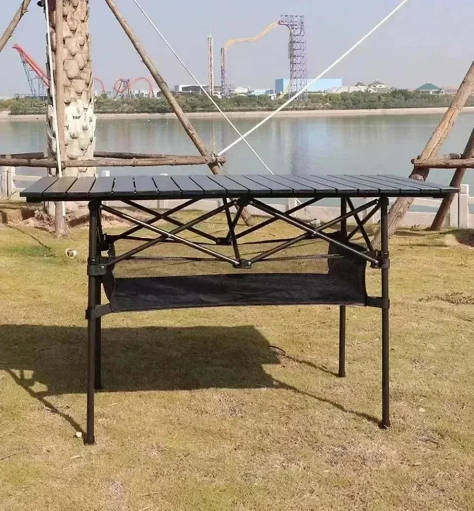 Outdoor Folding Table Easy To Install Camping Desk Aluminum Alloy Lightweight Picnic Tables Portable Storage Egg Roll Long Desks Manwatstore
