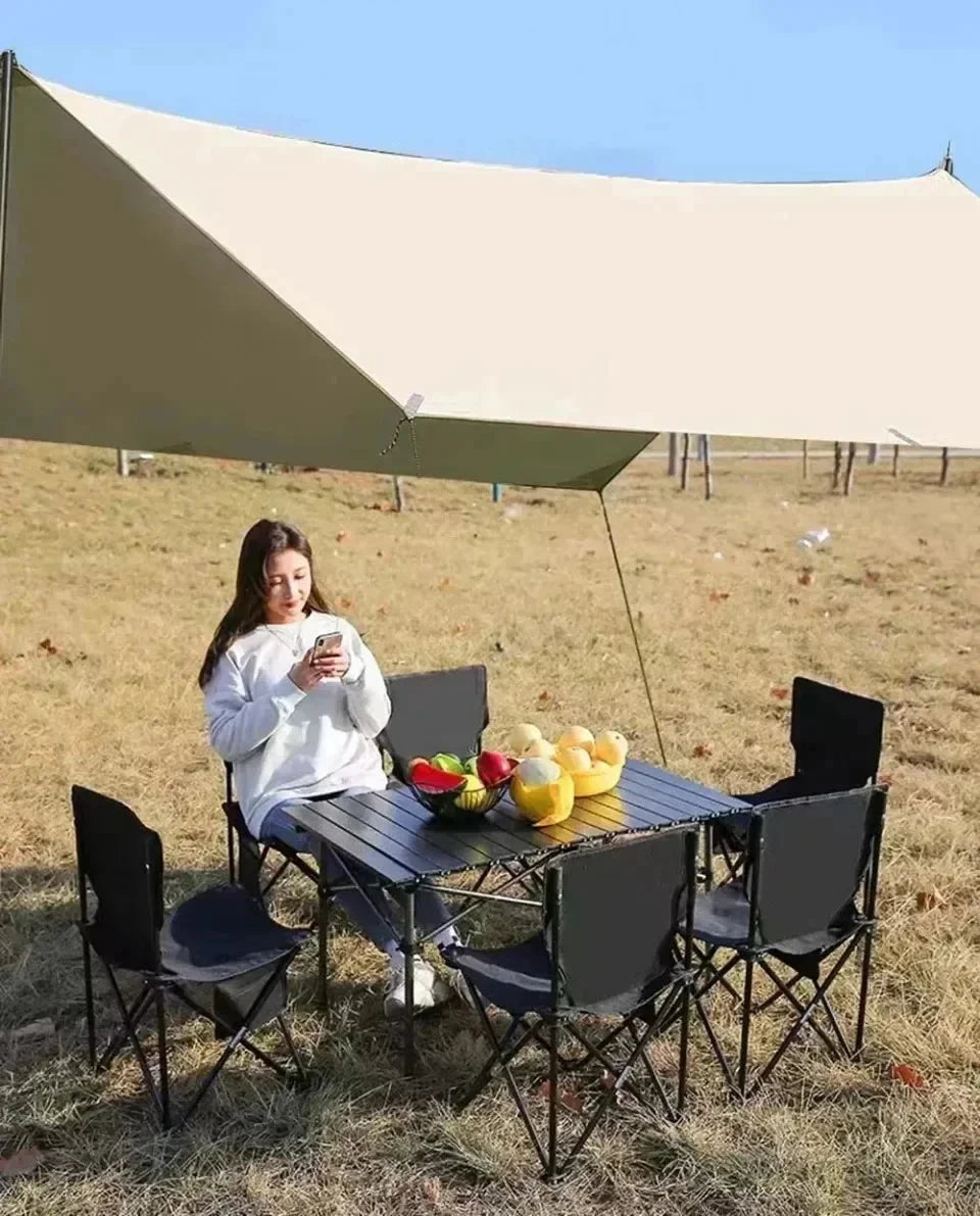 Outdoor Folding Table Easy To Install Camping Desk Aluminum Alloy Lightweight Picnic Tables Portable Storage Egg Roll Long Desks Manwatstore