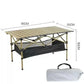 Outdoor Folding Table Easy To Install Camping Desk Aluminum Alloy Lightweight Picnic Tables Portable Storage Egg Roll Long Desks Manwatstore