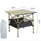 Outdoor Folding Table Easy To Install Camping Desk Aluminum Alloy Lightweight Picnic Tables Portable Storage Egg Roll Long Desks Manwatstore