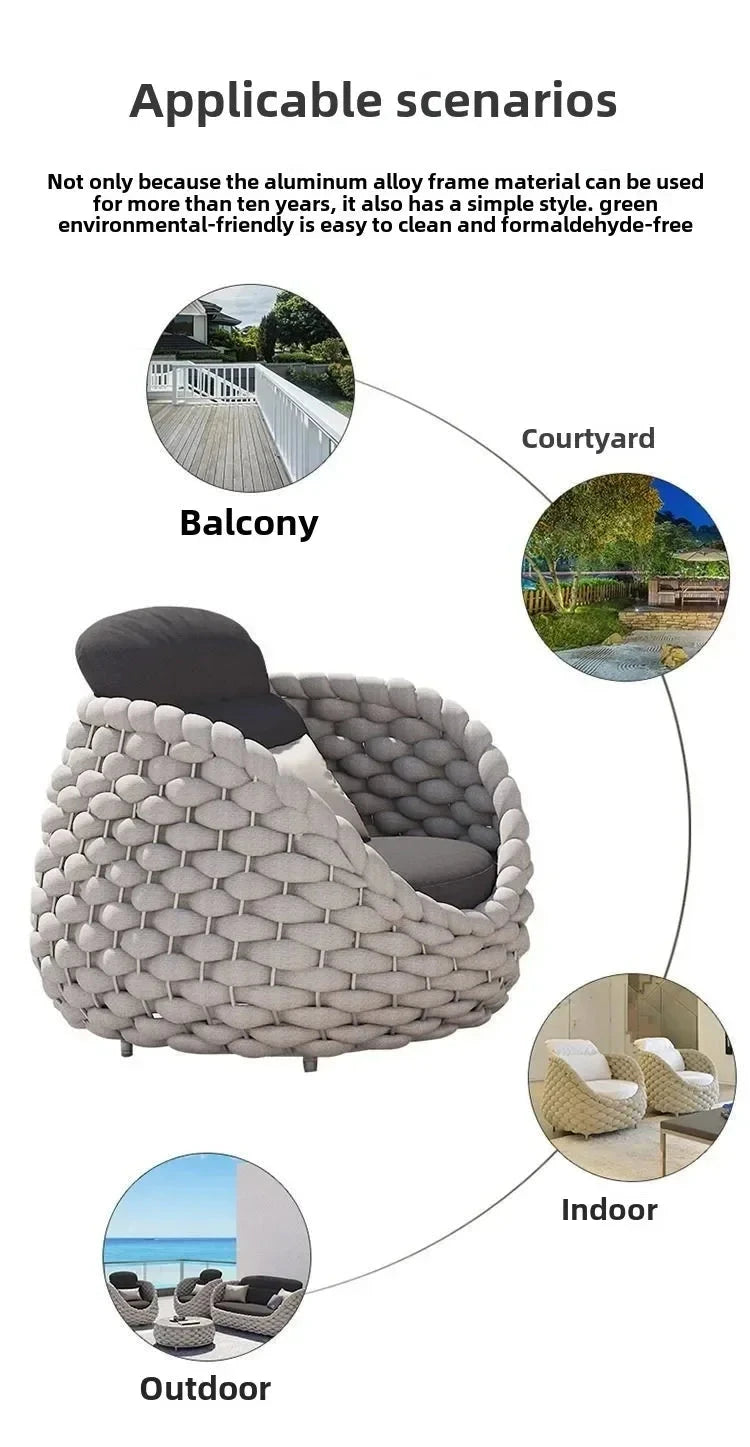 Outdoor Rattan Patio Furniture Set Cushioned Wicker Loveseat Garden Backyard Porch Sofa All Weather Durable Manwatstore
