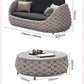 Outdoor Rattan Patio Furniture Set Cushioned Wicker Loveseat Garden Backyard Porch Sofa All Weather Durable Manwatstore