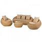 Outdoor sofa courtyard terrace rattan three-piece set coffee table circular garden leisure rattan furniture combination rattan Manwatstore