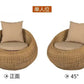 Outdoor sofa courtyard terrace rattan three-piece set coffee table circular garden leisure rattan furniture combination rattan Manwatstore