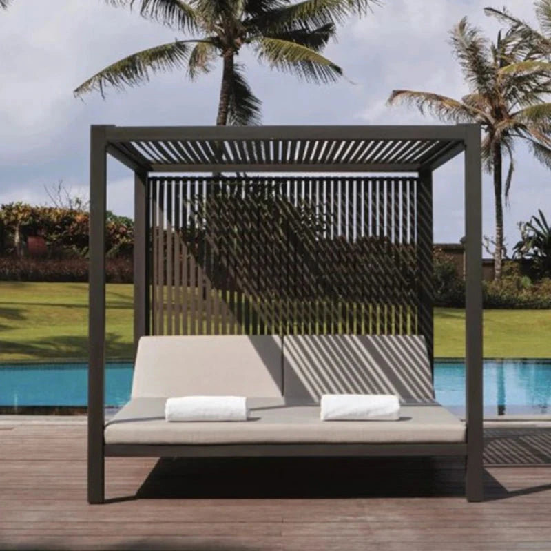 Outside Furniture Pool Outdoor Bed Canada Luxury Garden Patio Daybed Canopy Beach Day Bed Swimming Pool Cabana Beds Outdoor Manwatstore