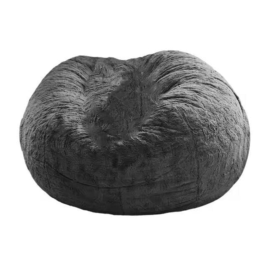 Oversized Gray Bean Bag Chair - Giant Pouf Sofa Bed | Relax Lounge Furniture UK (No Filling) Oversized Bean Bag Chair Cover (No Filling) Manwatstore