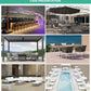 Patio Modern Wicker All Weather Aluminum Rattan Outdoor Corner L-Shaped Dining Garden Sofa Set Manwatstore