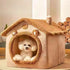 Pet Bed House For Cats, Removable Washable Cat House, Winter Warm Cat Bed Soft And Comfortable Puppy Cave Nest Christmas Gift Manwatstore