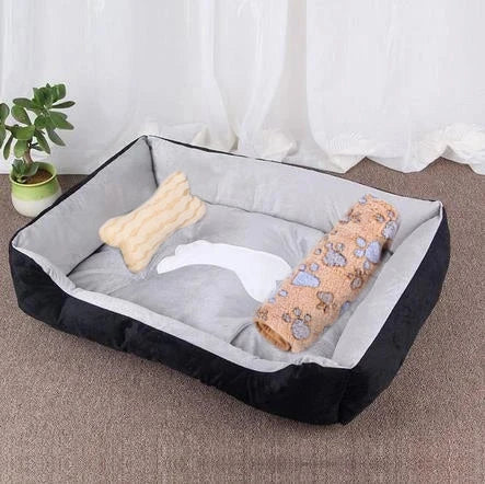 Pet Cat Dog Bed Cozy Square Plush Kennel Puppy Sofa Bed Cushion Pet Product Accessories For Small Medium Animal Doghouse Manwatstore