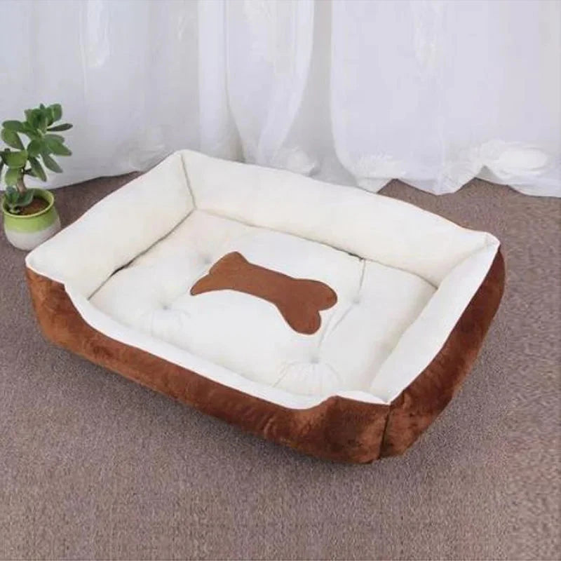 Pet Cat Dog Bed Cozy Square Plush Kennel Puppy Sofa Bed Cushion Pet Product Accessories For Small Medium Animal Doghouse Manwatstore