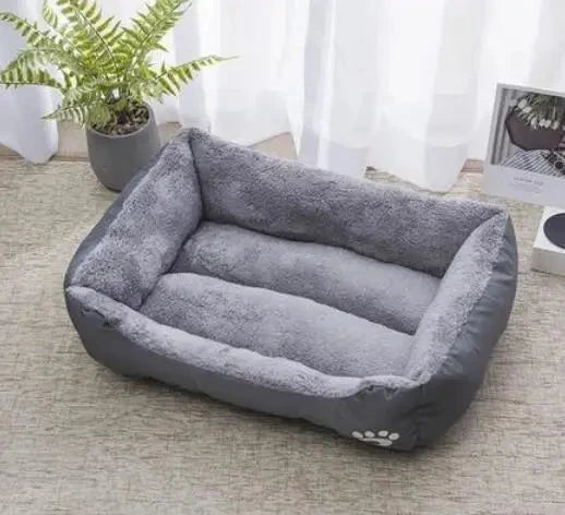 Pet Cat Dog Bed Cozy Square Plush Kennel Puppy Sofa Bed Cushion Pet Product Accessories For Small Medium Animal Doghouse Manwatstore
