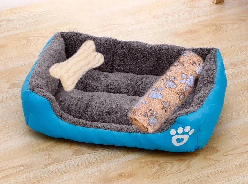 Pet Cat Dog Bed Cozy Square Plush Kennel Puppy Sofa Bed Cushion Pet Product Accessories For Small Medium Animal Doghouse Manwatstore