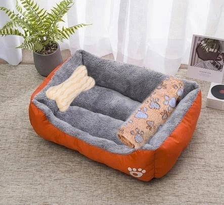 Pet Cat Dog Bed Cozy Square Plush Kennel Puppy Sofa Bed Cushion Pet Product Accessories For Small Medium Animal Doghouse Manwatstore