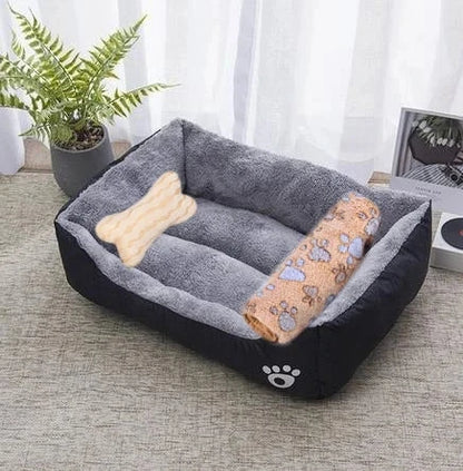 Pet Cat Dog Bed Cozy Square Plush Kennel Puppy Sofa Bed Cushion Pet Product Accessories For Small Medium Animal Doghouse Manwatstore