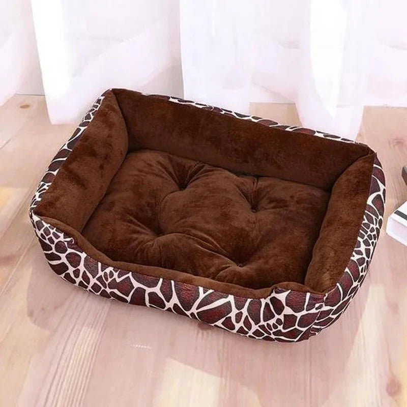 Pet Cat Dog Bed Cozy Square Plush Kennel Puppy Sofa Bed Cushion Pet Product Accessories For Small Medium Animal Doghouse Manwatstore