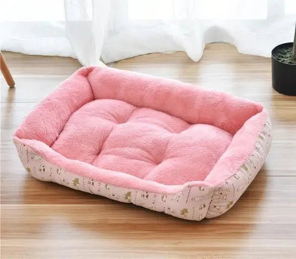 Pet Cat Dog Bed Cozy Square Plush Kennel Puppy Sofa Bed Cushion Pet Product Accessories For Small Medium Animal Doghouse Manwatstore