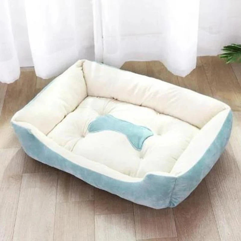 Pet Cat Dog Bed Cozy Square Plush Kennel Puppy Sofa Bed Cushion Pet Product Accessories For Small Medium Animal Doghouse Manwatstore