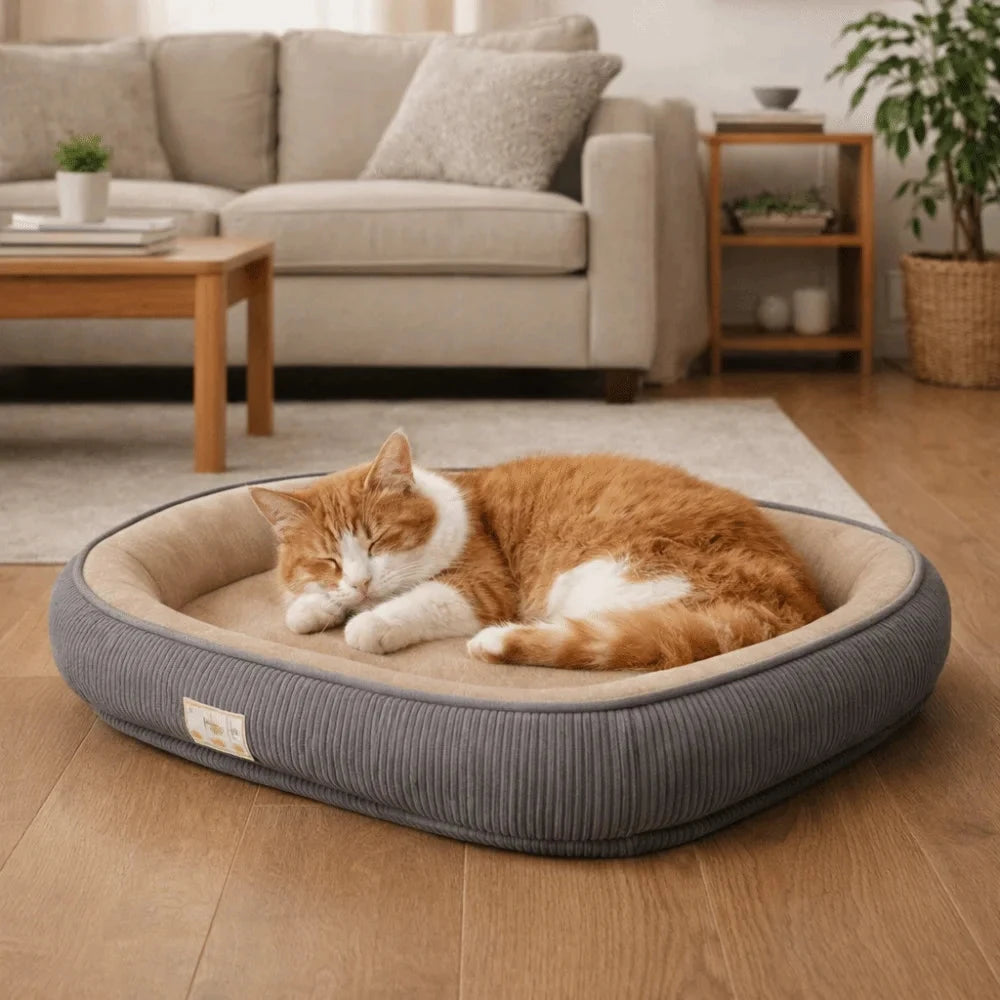 Pet Cushion Heighten Thickened Pet Bed Removable Comfortable Dog Sleeping Pad Wear Resistant Warm Pet Kennel for Cats and Dogs Manwatstore