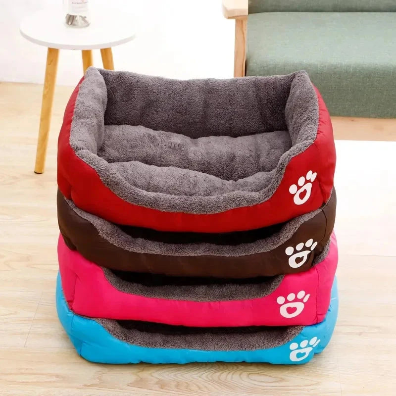 Pet Large Dog Bed Warm House Candy-colored Square Nest Pet Kennel For Small Medium Large Dogs Cat Puppy Plus Size Dog Baskets Manwatstore