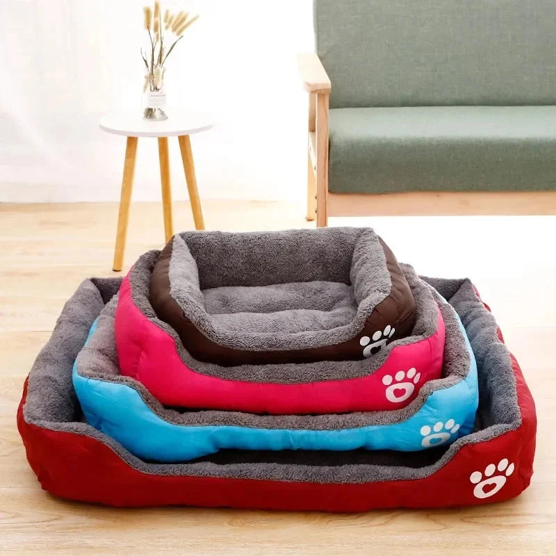Pet Large Dog Bed Warm House Candy-colored Square Nest Pet Kennel For Small Medium Large Dogs Cat Puppy Plus Size Dog Baskets Manwatstore
