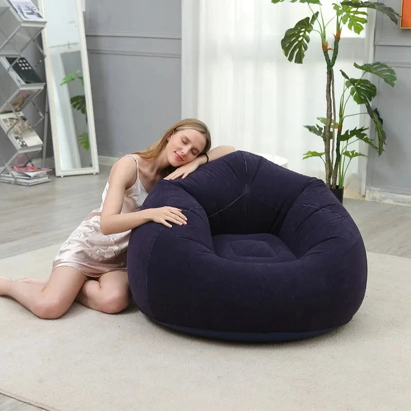 Popular Inflatable Lazy Sofa Spherical Inflatable Sofa Pvc Flocking Football Sofa Bean Bag Inflatable Sofa Blow Up Bed Manwatstore