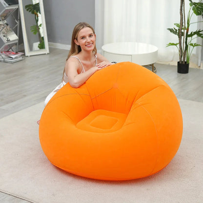 Popular Inflatable Lazy Sofa Spherical Inflatable Sofa Pvc Flocking Football Sofa Bean Bag Inflatable Sofa Blow Up Bed Manwatstore