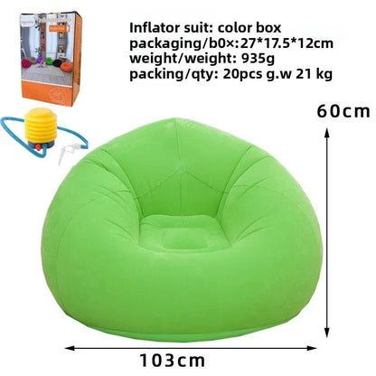 Popular Inflatable Lazy Sofa Spherical Inflatable Sofa Pvc Flocking Football Sofa Bean Bag Inflatable Sofa Blow Up Bed Manwatstore