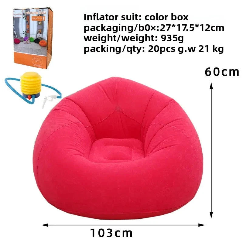 Popular Inflatable Lazy Sofa Spherical Inflatable Sofa Pvc Flocking Football Sofa Bean Bag Inflatable Sofa Blow Up Bed Manwatstore