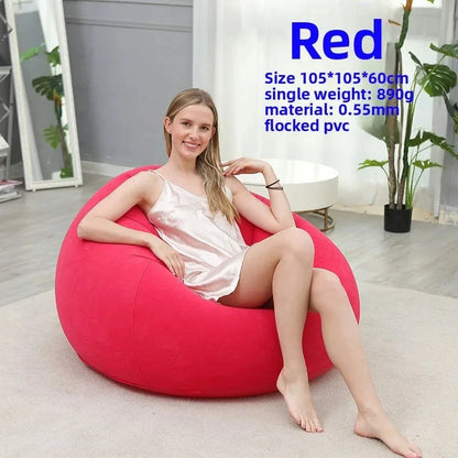 Popular Inflatable Lazy Sofa Spherical Inflatable Sofa Pvc Flocking Football Sofa Bean Bag Inflatable Sofa Blow Up Bed Manwatstore